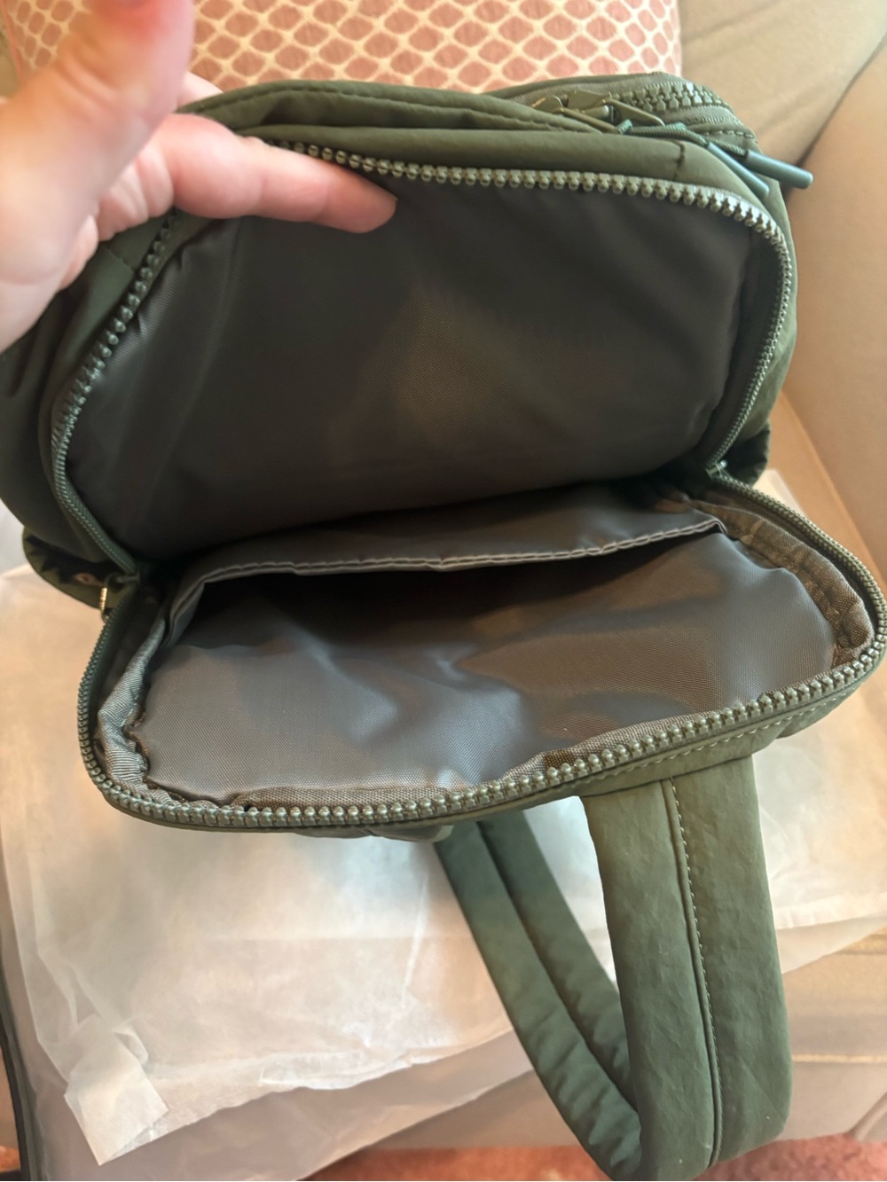 Olive Green Emmafy Backpack - Picture 3 of 5